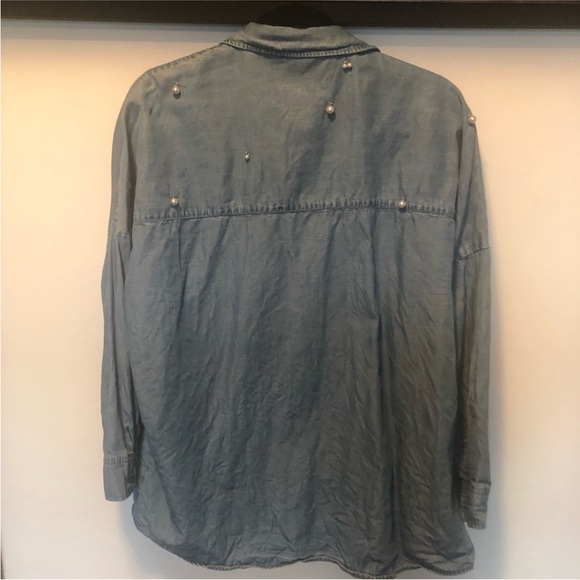 ONLY Pearl Denim Blouse - Picture 3 of 9